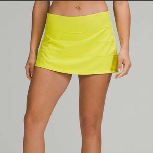 Lululemon Pace Rival Skirt - Yellow Serpentine